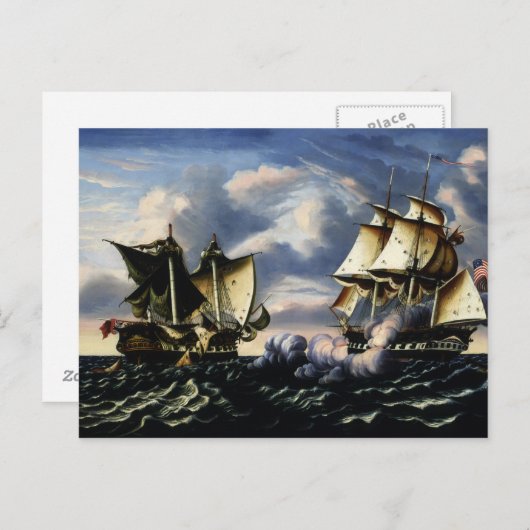 Thomas Chambers - Capture of H.B.M. Frigate Briefkaart (Voorkant / Achterkant)