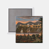 Thomas Chambers Uitzicht van de Hudson rivier aan Magneet (Voorkant / Achterkant)