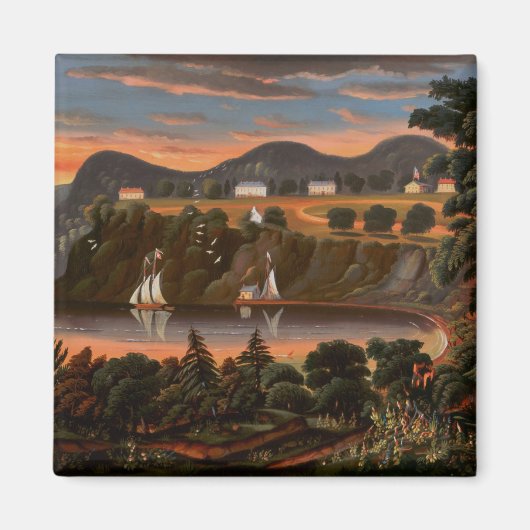 Thomas Chambers Uitzicht van de Hudson rivier aan Magneet (Voorkant)