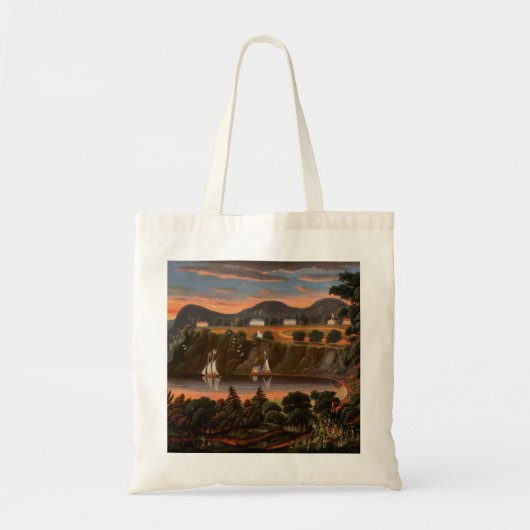 Thomas Chambers Uitzicht van de Hudson rivier aan  Tote Bag (Voorkant)