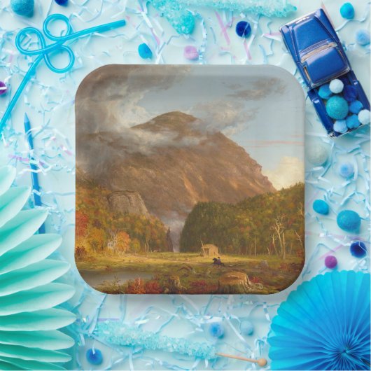 Thomas Cole A Uitzicht van de bergpas Papieren Bordje (Feest)