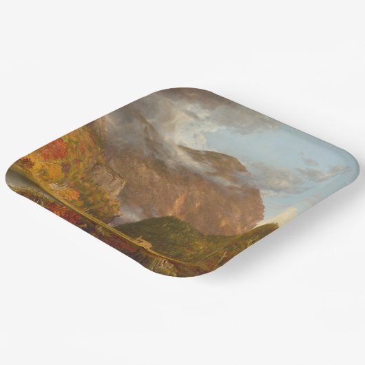 Thomas Cole A Uitzicht van de bergpas Papieren Bordje (Gebogen)