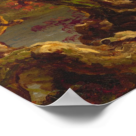 Thomas Cole A Uitzicht van de bergpas Poster (Hoek)