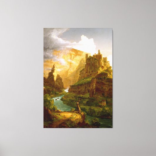 THOMAS COLE - De fontein van Vaucluse - 1841 - Canvas Afdruk (Voorkant)