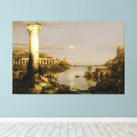 Thomas Cole - De koers van het imperium Canvas Afdruk (Insitu (Houten vloer))