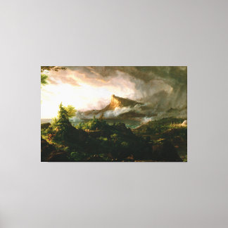 Thomas Cole De koers van het rijk - Savage State Canvas Afdruk