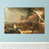 Thomas Cole: De koers van het rijk - Vernietiging Canvas Afdruk (Insitu (Houten vloer))
