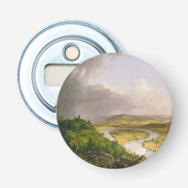 Thomas Cole de Oxbow de Connecticut rivier Button Flesopener