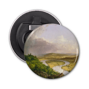 Thomas Cole de Oxbow de Connecticut rivier Button Flesopener