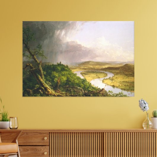 Thomas Cole de Oxbow de Connecticut rivier Canvas Afdruk (Insitu (Woonkamer))