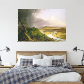 Thomas Cole de Oxbow de Connecticut rivier Canvas Afdruk (Insitu (Slaapkamer))