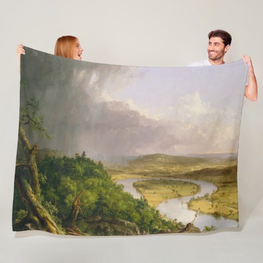 Thomas Cole de Oxbow de Connecticut rivier Fleece Deken (In situ)