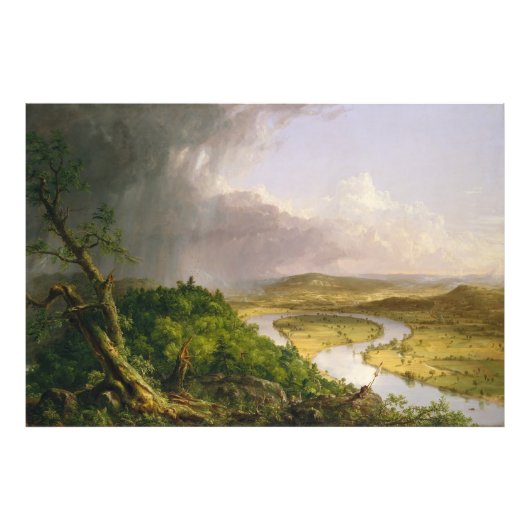 Thomas Cole de Oxbow de Connecticut rivier Foto Afdruk (Voorkant)
