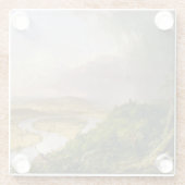 Thomas Cole de Oxbow de Connecticut rivier Glazen Onderzetter (Achterkant)