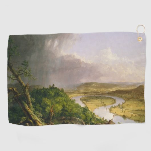 Thomas Cole de Oxbow de Connecticut rivier Golfhanddoek (Horizontaal)