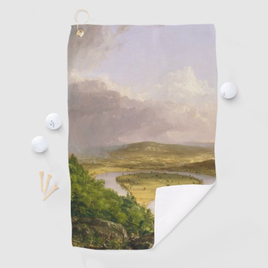 Thomas Cole de Oxbow de Connecticut rivier Golfhanddoek (Insitu)