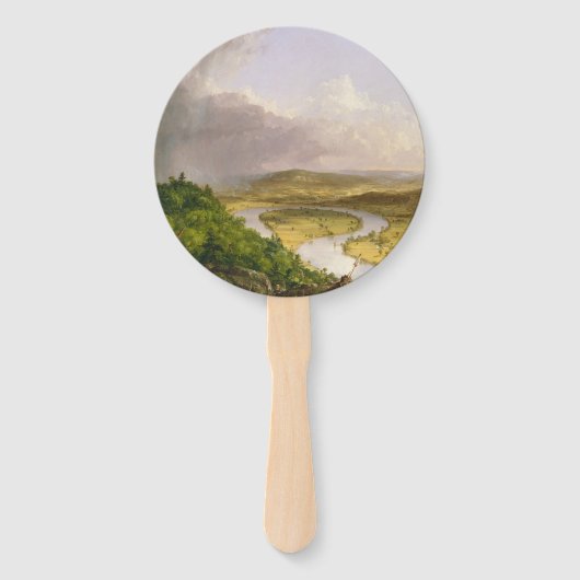 Thomas Cole de Oxbow de Connecticut rivier Handwaaier (Voorkant)