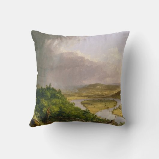 Thomas Cole de Oxbow de Connecticut rivier Kussen (Achterkant)