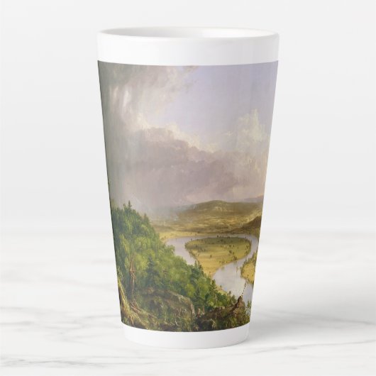 Thomas Cole de Oxbow de Connecticut rivier Latte Mok (Voorkant)