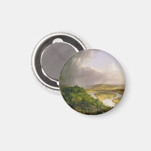 Thomas Cole de Oxbow de Connecticut rivier Magneet (Voorkant / Achterkant)