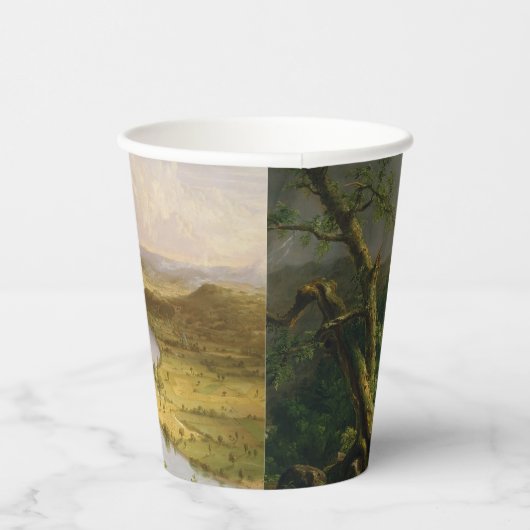 Thomas Cole de Oxbow de Connecticut rivier Papieren Bekers (Rechts)