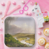 Thomas Cole de Oxbow de Connecticut rivier Papieren Bordje (Feest)