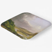 Thomas Cole de Oxbow de Connecticut rivier Papieren Bordje (Gebogen)