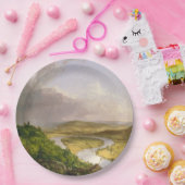 Thomas Cole de Oxbow de Connecticut rivier Papieren Bordje (Feest)