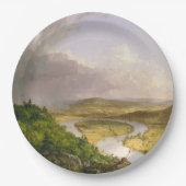 Thomas Cole de Oxbow de Connecticut rivier Papieren Bordje (Voorkant)