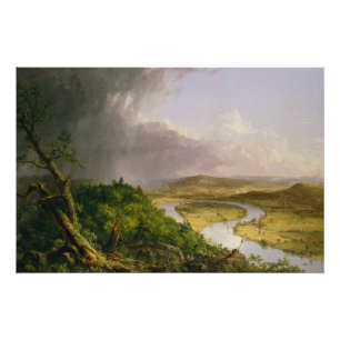 Thomas Cole de Oxbow de Connecticut rivier Perfect Poster
