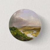 Thomas Cole de Oxbow de Connecticut rivier Ronde Button 3,2 Cm (Voorkant)