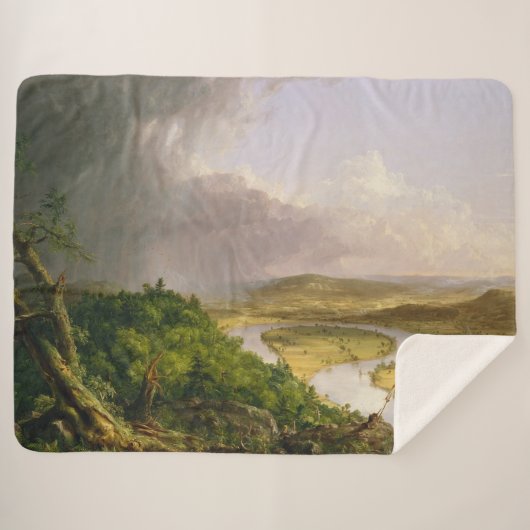 Thomas Cole de Oxbow de Connecticut rivier Sherpa Deken (Voorkant (horizontaal))
