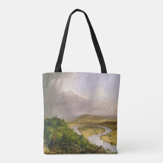 Thomas Cole de Oxbow de Connecticut rivier Tote Bag (Achterkant)