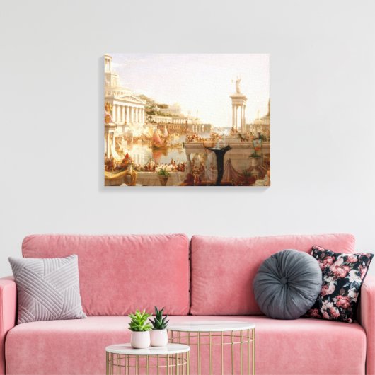 Thomas Cole - De voleinding, het verloop van de Canvas Afdruk (Insitu (Woonkamer))