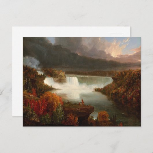  Thomas Cole Distant Uitzicht van Niagara-Herfsten Briefkaart (Voorkant / Achterkant)