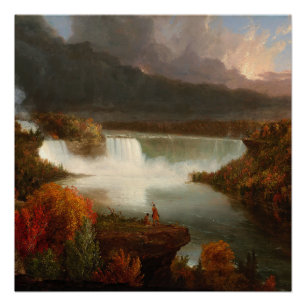 Thomas Cole Distant Uitzicht van Niagara-Herfsten Perfect Poster