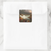 Thomas Cole Distant Uitzicht van Niagara-Herfsten Vierkante Sticker (Tas)