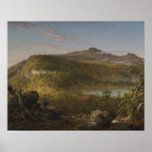 Thomas Cole - Een Uitzicht van de twee meren en be Poster (Voorkant)