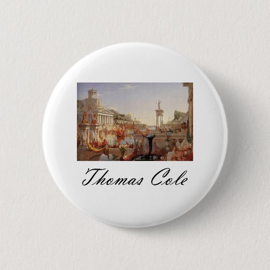Thomas Cole The Course of Empire Consummation Ronde Button 5,7 Cm (Voorkant)