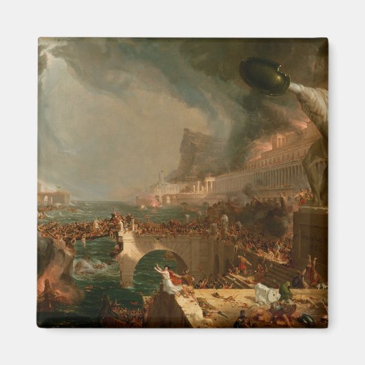 Thomas Cole The Course of Empire Destruction Magneet (Voorkant)