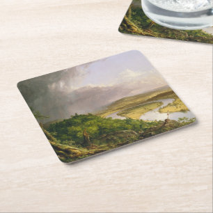 Thomas Cole The Oxbow De Connecticut rivier  Kartonnen Onderzetters