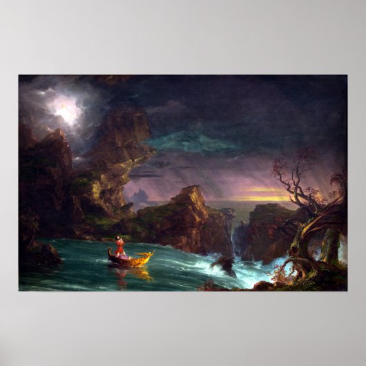 Thomas Cole The Voyage of Life Manhood Poster (Voorkant)