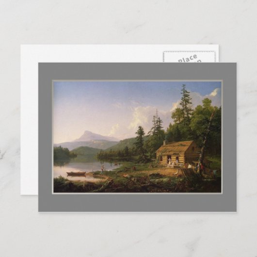 Thomas Cole, Thuis in de Bossen, 1847. Briefkaart (Voorkant / Achterkant)