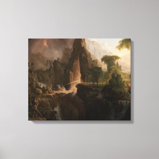 Thomas Cole - Uitwijzing van de tuin van Eden Canvas Afdruk (Voorkant)