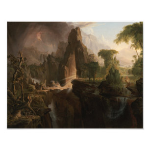 Thomas Cole - Uitwijzing van de tuin van Eden Foto Afdruk