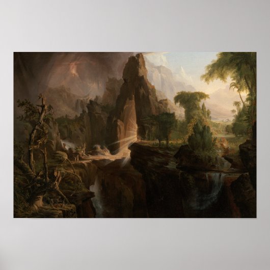 Thomas Cole - Uitwijzing van de tuin van Eden Poster (Voorkant)