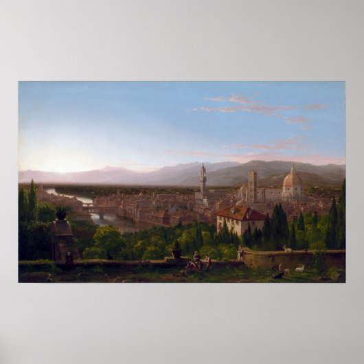 Thomas Cole Uitzicht van Florence Poster (Voorkant)