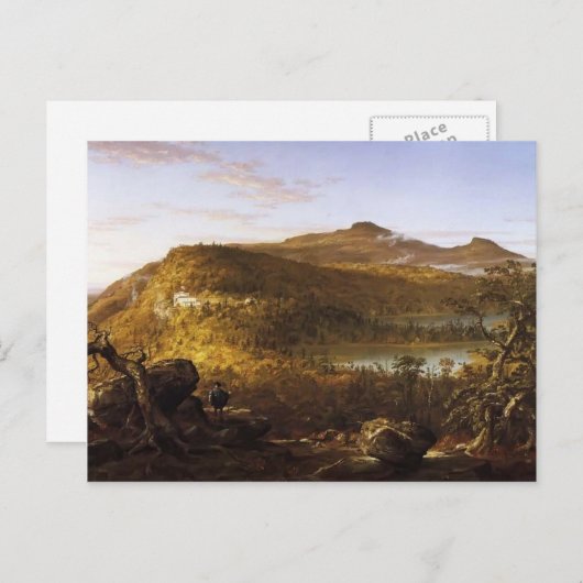 Thomas Cole-Uitzicht van het Huis van de twee mere Briefkaart (Voorkant / Achterkant)