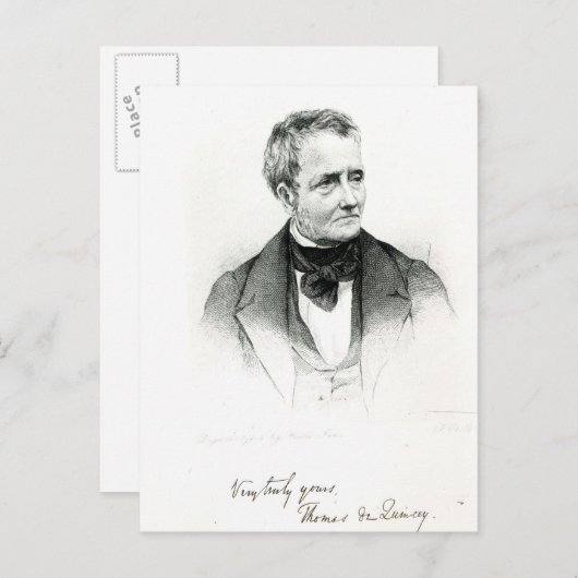 Thomas de Quincey Briefkaart (Voorkant / Achterkant)