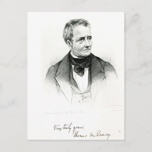 Thomas de Quincey Briefkaart (Voorkant)